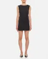 Loulou Studio Hoya Sleeveless Viscose Blend Mini Dress In Black