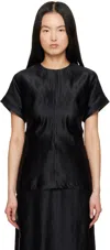 Loulou Studio Zeus Silk-twill Blouse In Black