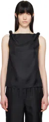 Loulou Studio Remy Sleeveless Draped Silk Top In Black