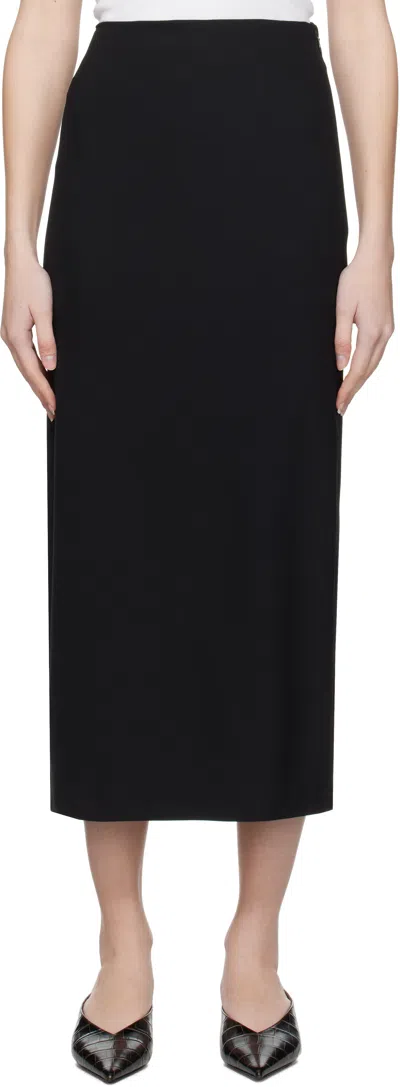 Loulou Studio Black Samos Maxi Skirt