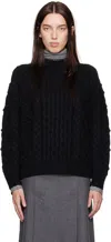 LOULOU STUDIO BLACK SECAS SWEATER