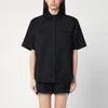 Loulou Studio Canvas Short-sleeves Shirt In Black
