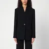 Loulou Studio Black Single-breasted Bouclé Jacket In Black