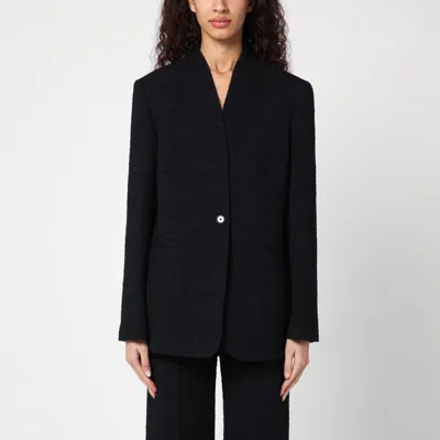Loulou Studio Black Single-breasted Bouclé Jacket