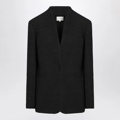 LOULOU STUDIO LOULOU STUDIO  BLACK SINGLE-BREASTED BOUCLÉ JACKET