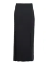 Loulou Studio Black Skirt With Pencil Deisgn And Side Closure In Wool Woman In Black