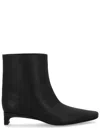Loulou Studio Black Solid Celine Boots In Black