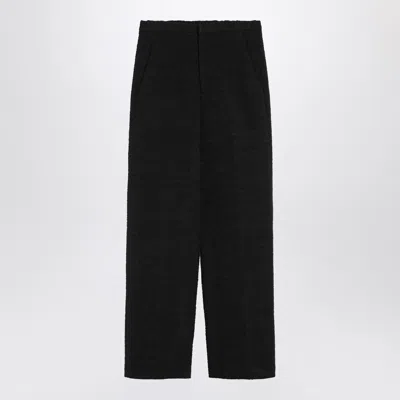 Loulou Studio Black Straight Bouclé Trousers
