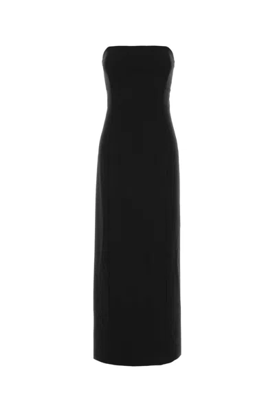 Loulou Studio Black Stretch Wool Shilo Dress