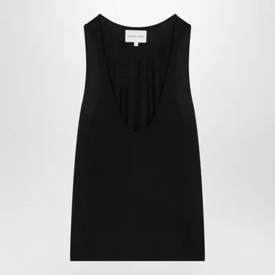 Loulou Studio Black Tank Top In Wool Blend