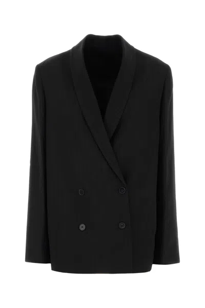Loulou Studio Black Twill Minka Blazer