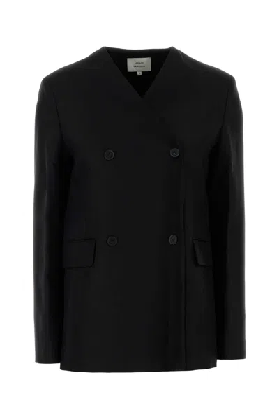 Loulou Studio Black Viscose Blend Munro Blazer