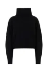 Loulou Studio Loulou Loulou De Saison Luke Wool-cashmere Stand Collar Sweater In Black
