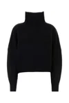 Loulou Studio Loulou Loulou De Saison Luke Wool-cashmere Stand Collar Sweater In Black