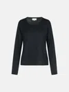 Loulou Studio Black Wool Blend Sweater In Black
