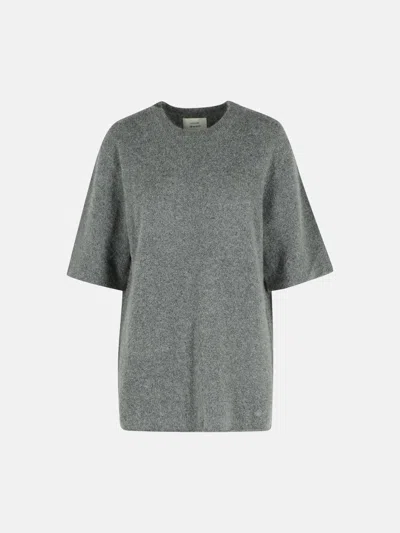 Loulou Studio Black Wool Blend T-shirt In Gray