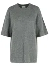 Loulou Studio Black Wool Blend T-shirt In Gray
