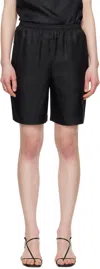 Loulou Studio Andra Elastic-waist Shorts In Black