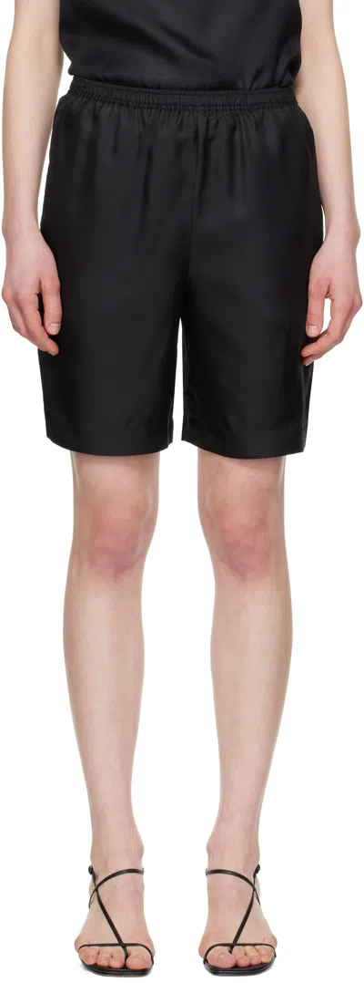 LOULOU STUDIO BLACK ZINIA SHORTS