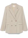 Loulou Studio Donau Blazer In Beige