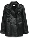 Loulou Studio Black Benetra Leather Jacket In Black