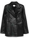 Loulou Studio Black Benetra Leather Jacket In Black