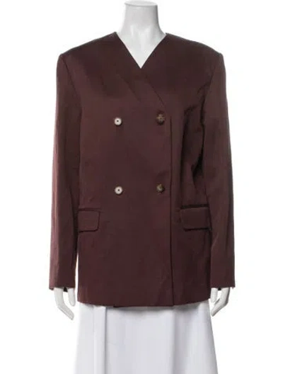 Pre-owned Loulou Studio Blazer In Brown/burgundy