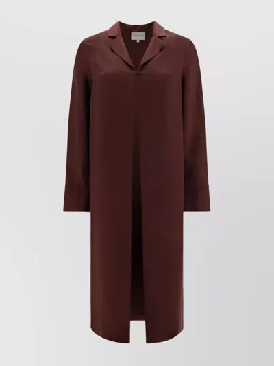 Loulou Studio Blouse Silk Adjustable Sleeves In Brown