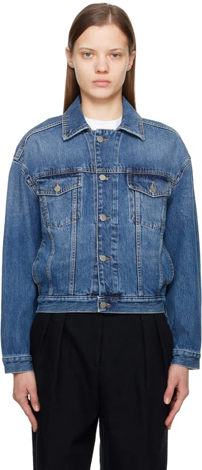 Loulou Studio Blue Dave Denim Jacket In Washed Blue
