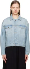 Loulou Studio Long-sleeved Denim Jacket In Washed Light Blue
