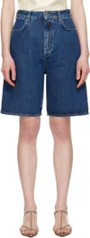 Loulou Studio Blue Isu Denim Shorts In Washed Blue