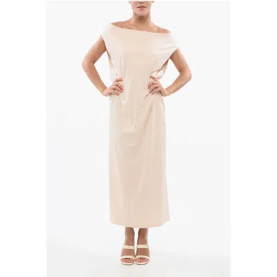 Loulou Studio Boat Neckline Weight Cotton Martial Women's Dress