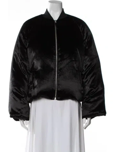 Pre-owned Loulou Studio Bomber Jacket In Black