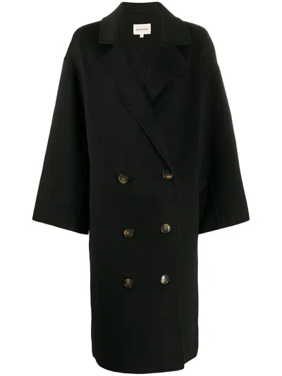 LOULOU STUDIO BORNEO COAT,BORNEO 096 BLACK