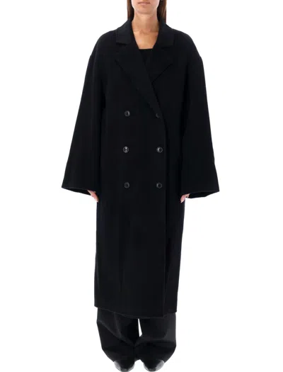 Loulou Studio Borneo Oversized Wool And Cashmere Coat In Black
