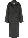 Loulou Studio Borneo Double Breast Wool Long Coat In Grey