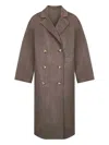 Loulou Studio Borneo Double-breasted Wool Coat In Brown