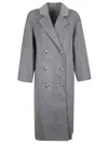 Loulou Studio Borneo Lds Long Coat In Gray