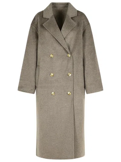 Loulou Studio 'borneo' Melange Mole Cashmere Blend Coat In Gray