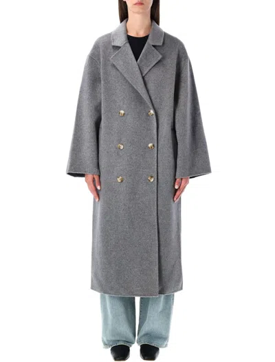 Loulou Studio Loulou Borneo Oversized Wool And Cashmere Coat In Gray