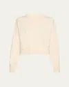 Loulou Studio Boxy Cashmere Crewneck Sweater In Ivory
