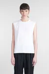 Loulou Studio Brani Tank Top In White Cotton In Multi