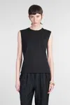 Loulou Studio Woman Top Black Size M Linen, Viscose In Multi