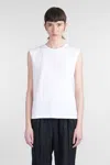 Loulou Studio Brani Tank Top In White Cotton In Multi