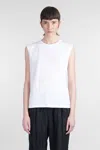 LOULOU STUDIO BRANI TANK TOP IN WHITE COTTON