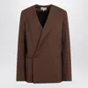 LOULOU STUDIO LOULOU STUDIO BROWN DOUBLE BREASTED WOOL JACKET
