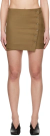 Loulou Studio Brown Mahaz Miniskirt In Antique Brown