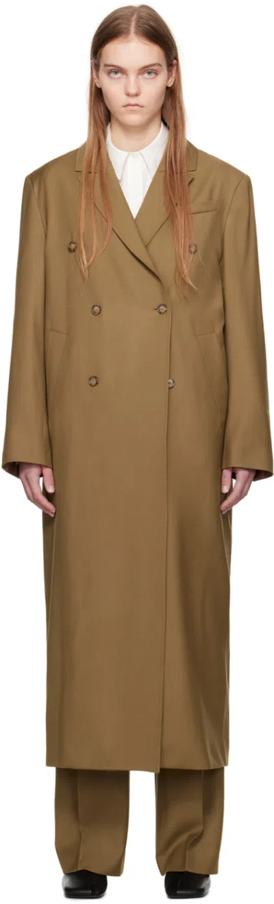 Loulou Studio Brown Maisun Coat In Antique Brown