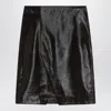 Loulou Studio Brown Myra Skirt In Pony-effect Leather In Black