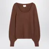 Loulou Studio Brown Ribbed Cashmere Jumper